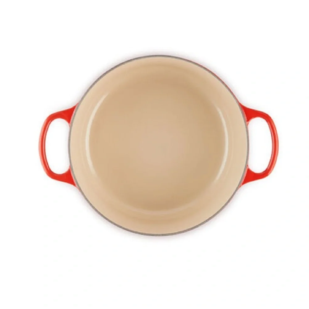 NEW LE CREUSET 5.5 QT Signature Round Dutch Oven Cast Iron Casserole Red